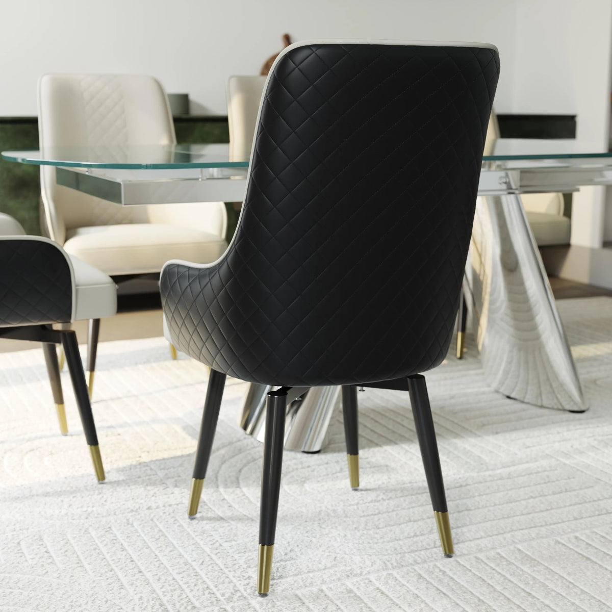 Norrin – Set of 2 Modern Upholstered Dining Chairs - Exclusivia