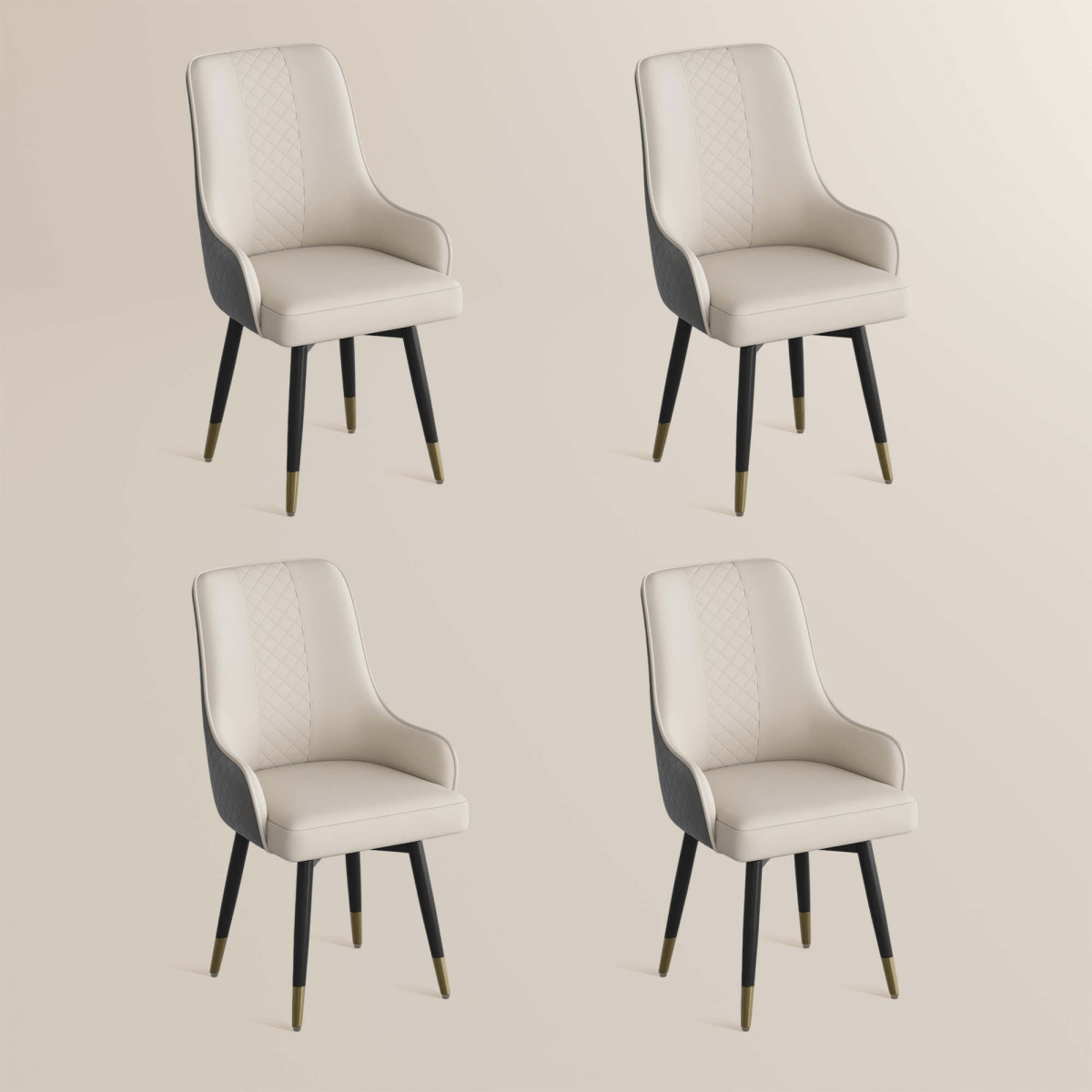 Norrin – Set of 2 Modern Upholstered Dining Chairs - Exclusivia