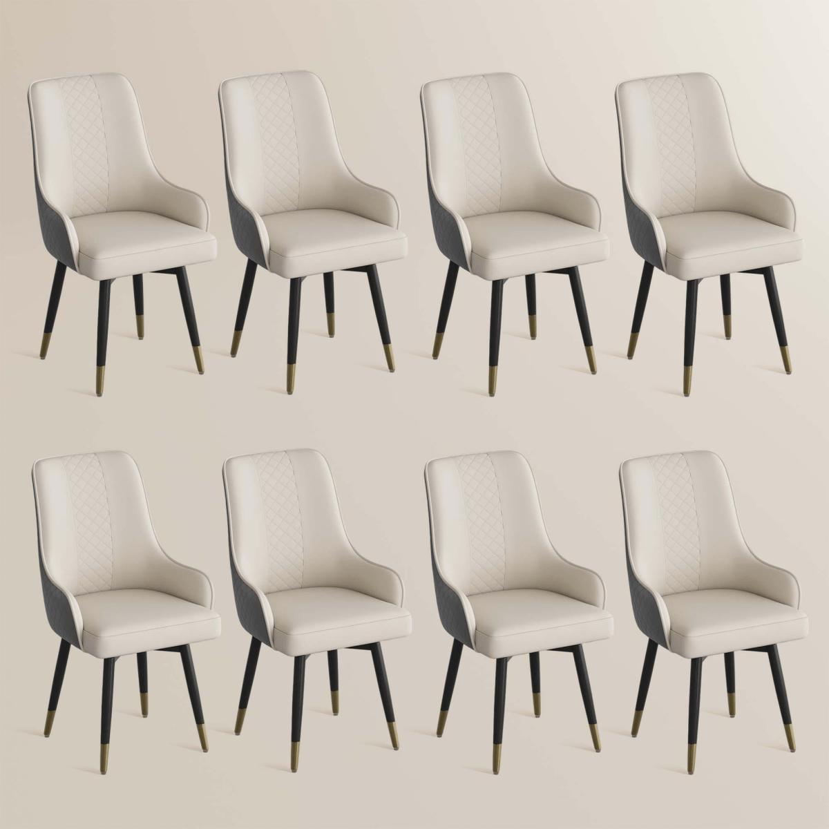 Norrin – Set of 2 Modern Upholstered Dining Chairs - Exclusivia