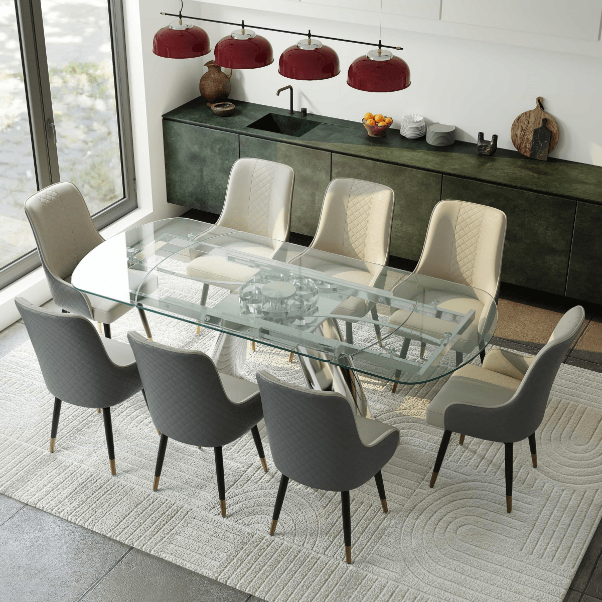 Norrin – Set of 2 Modern Upholstered Dining Chairs - Exclusivia