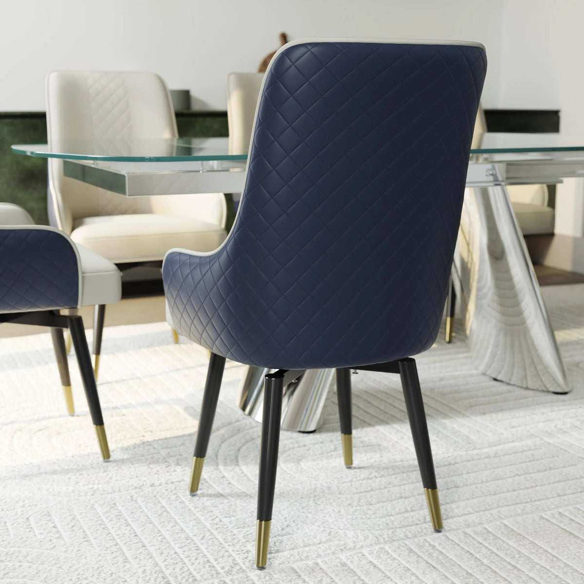 Norrin – Set of 2 Modern Upholstered Dining Chairs - Exclusivia
