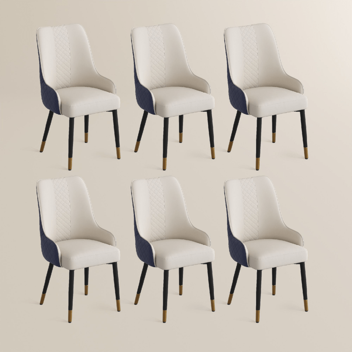 Norrin – Set of 2 Modern Upholstered Dining Chairs - Exclusivia