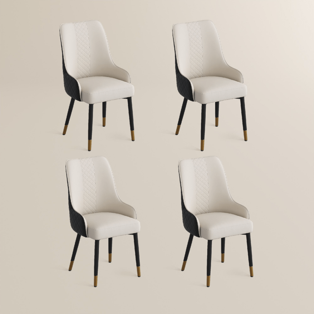 Norrin – Set of 2 Modern Upholstered Dining Chairs - Exclusivia