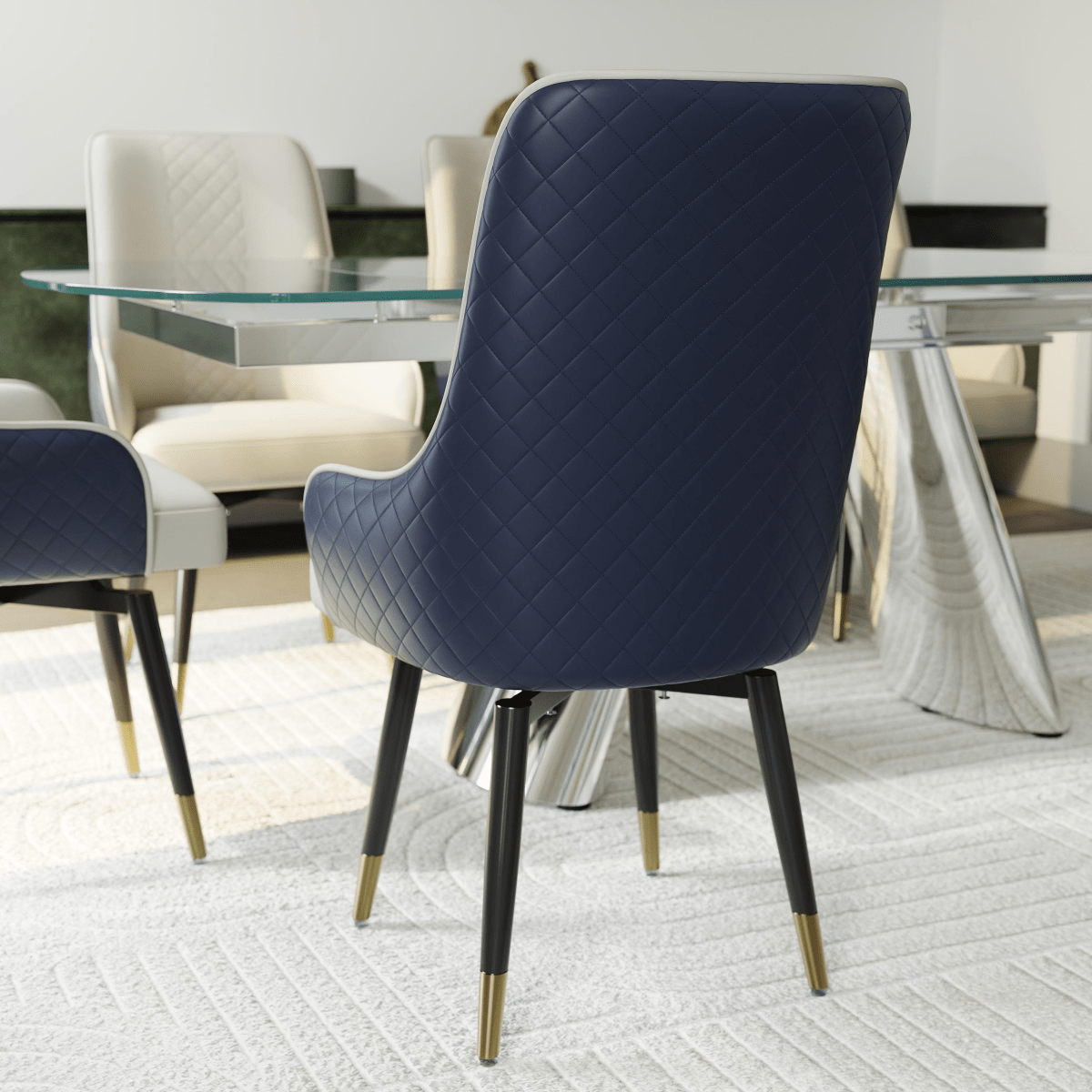 Norrin – Set of 2 Modern Upholstered Dining Chairs - Exclusivia