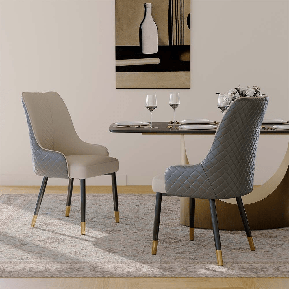 Norrin – Set of 2 Modern Upholstered Dining Chairs - Exclusivia