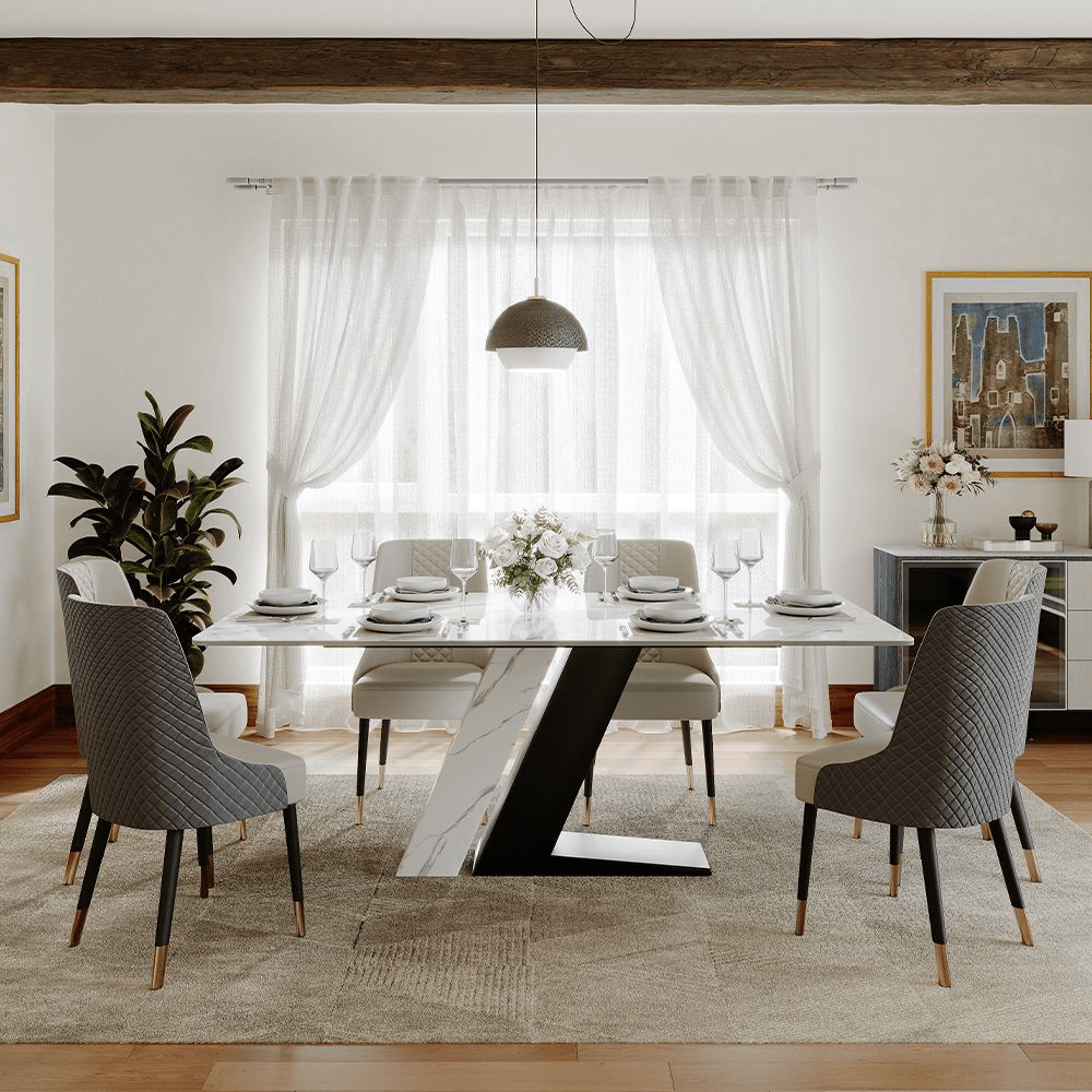 Norrin – Set of 2 Modern Upholstered Dining Chairs - Exclusivia