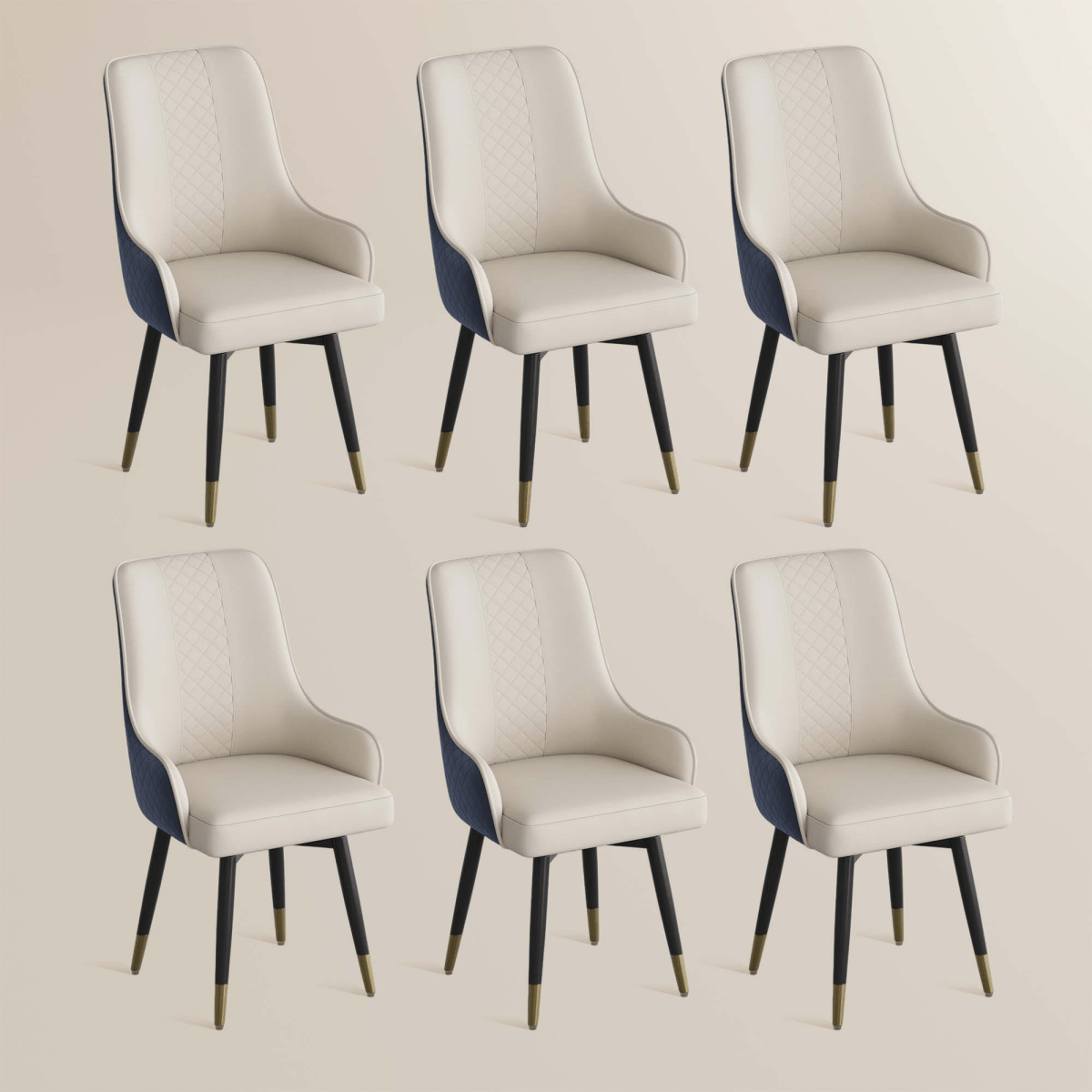 Norrin – Set of 2 Modern Upholstered Dining Chairs - Exclusivia