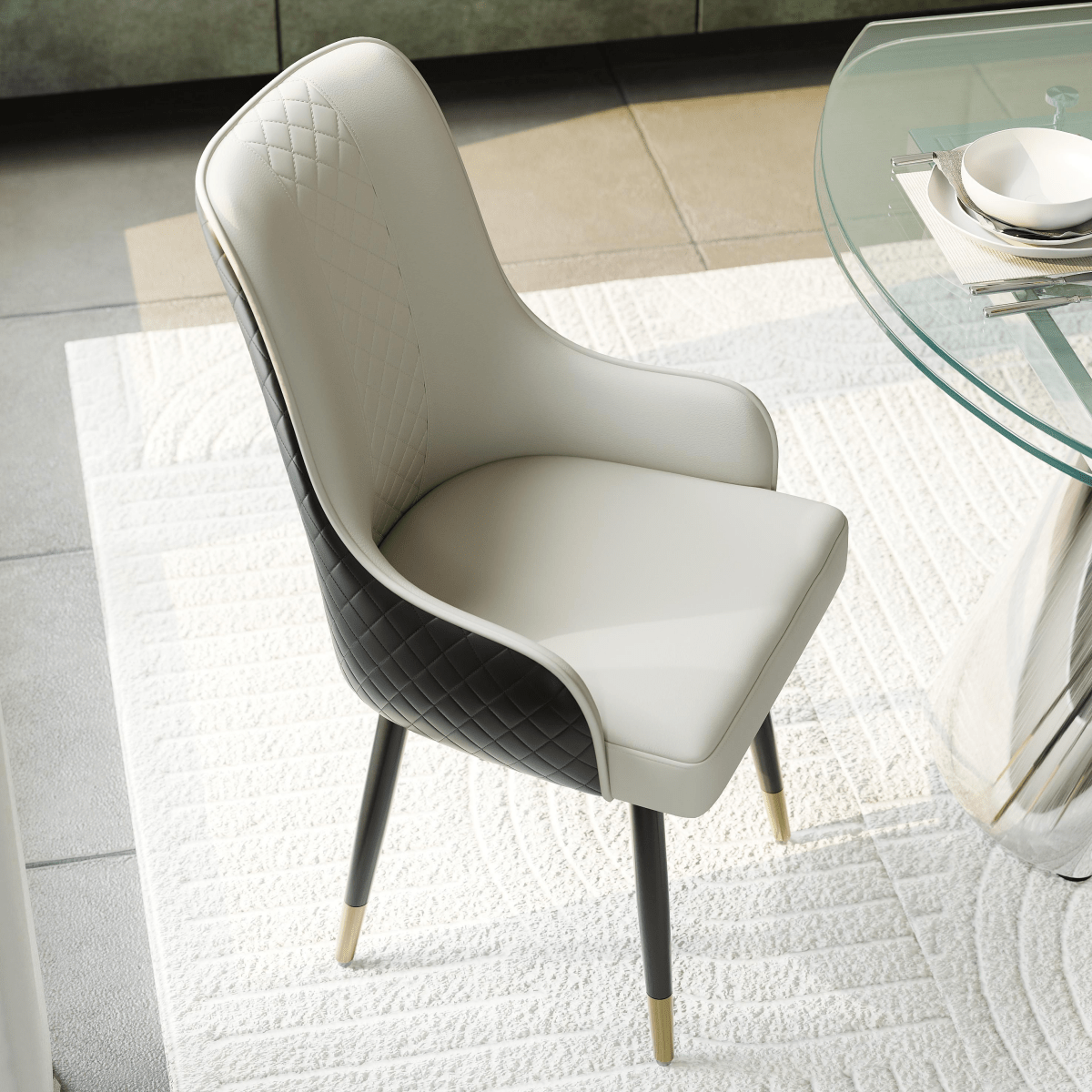 Norrin – Set of 2 Modern Upholstered Dining Chairs - Exclusivia