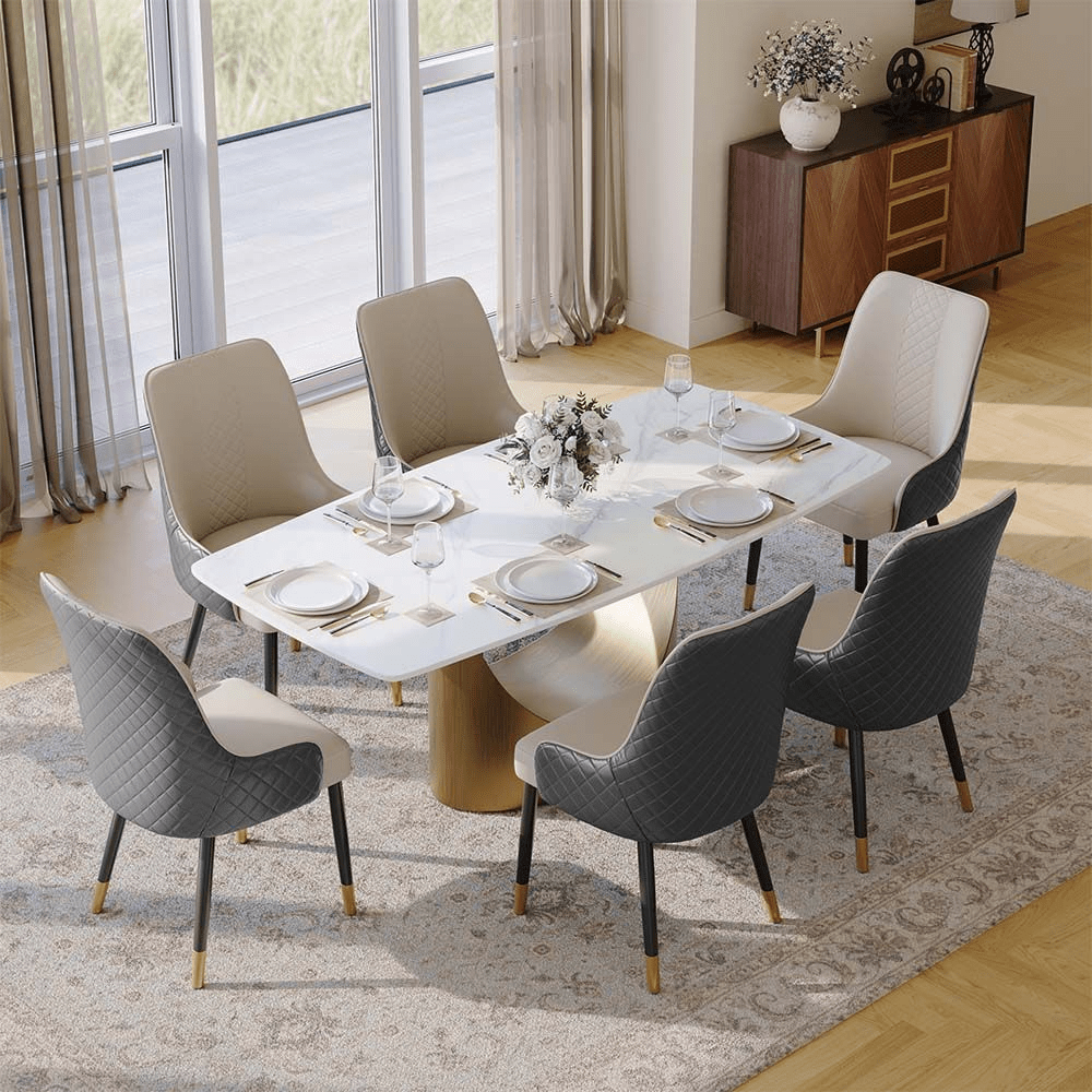 Norrin – Set of 2 Modern Upholstered Dining Chairs - Exclusivia
