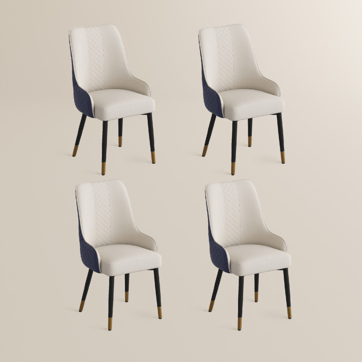 Norrin – Set of 2 Modern Upholstered Dining Chairs - Exclusivia