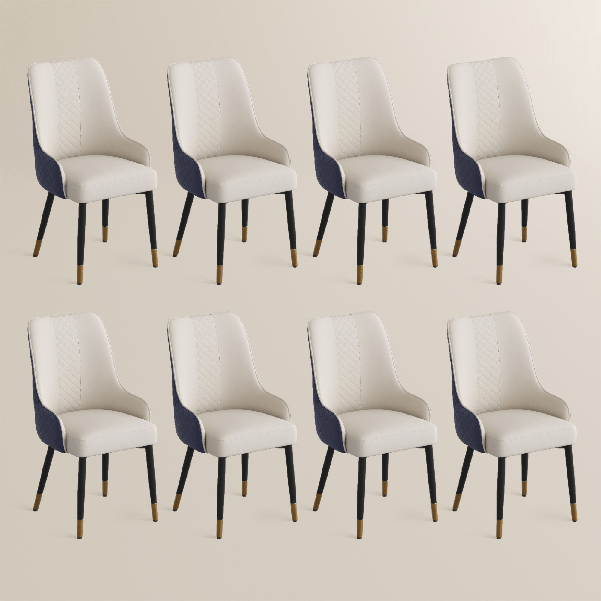 Norrin – Set of 2 Modern Upholstered Dining Chairs - Exclusivia