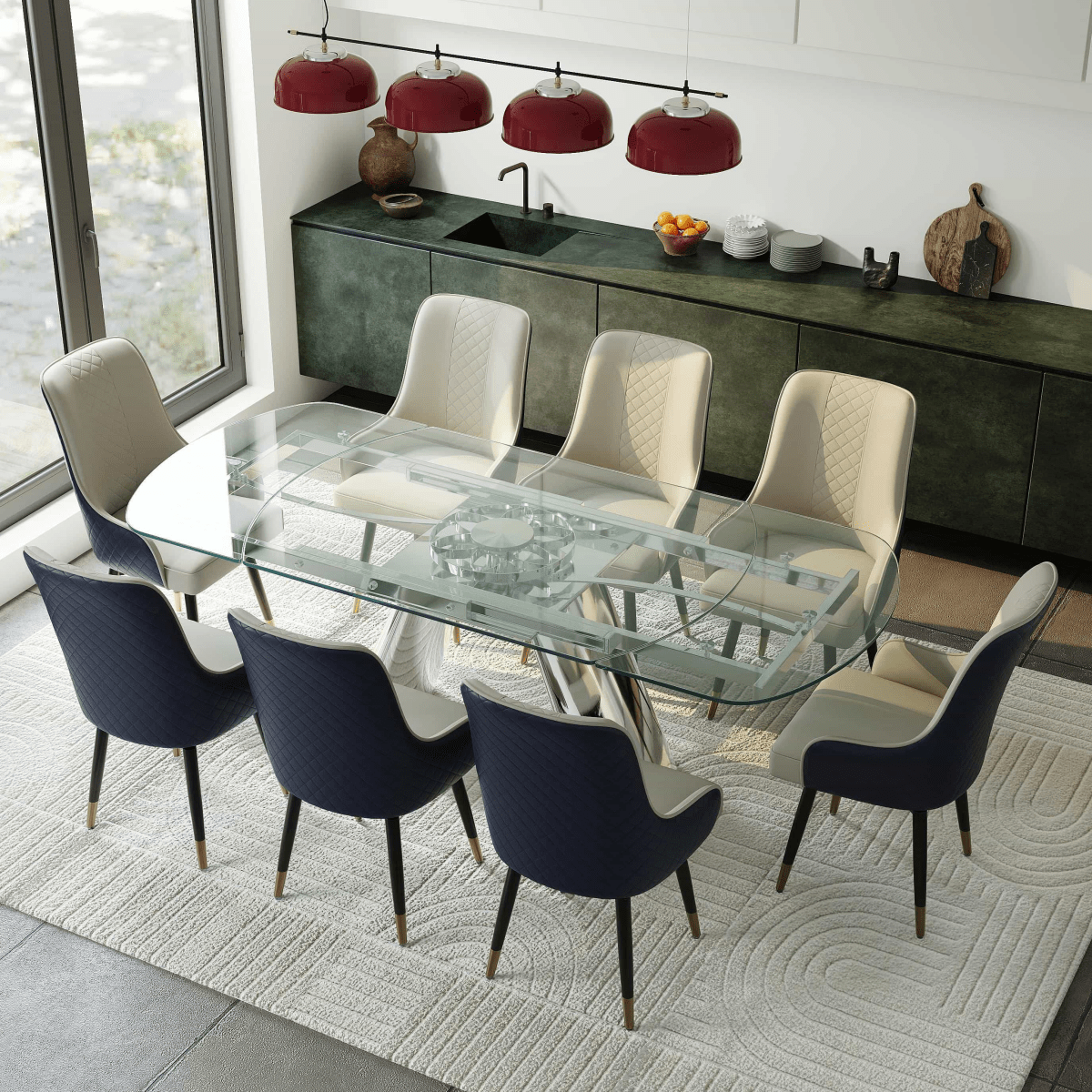 Norrin – Set of 2 Modern Upholstered Dining Chairs - Exclusivia