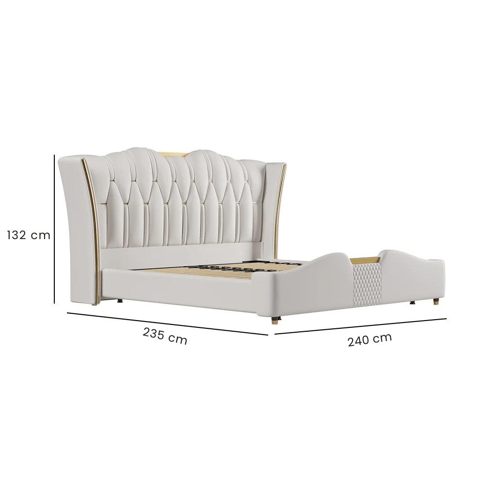 Norva Luxe Tufted Wingback Upholstered Bed - Exclusivia