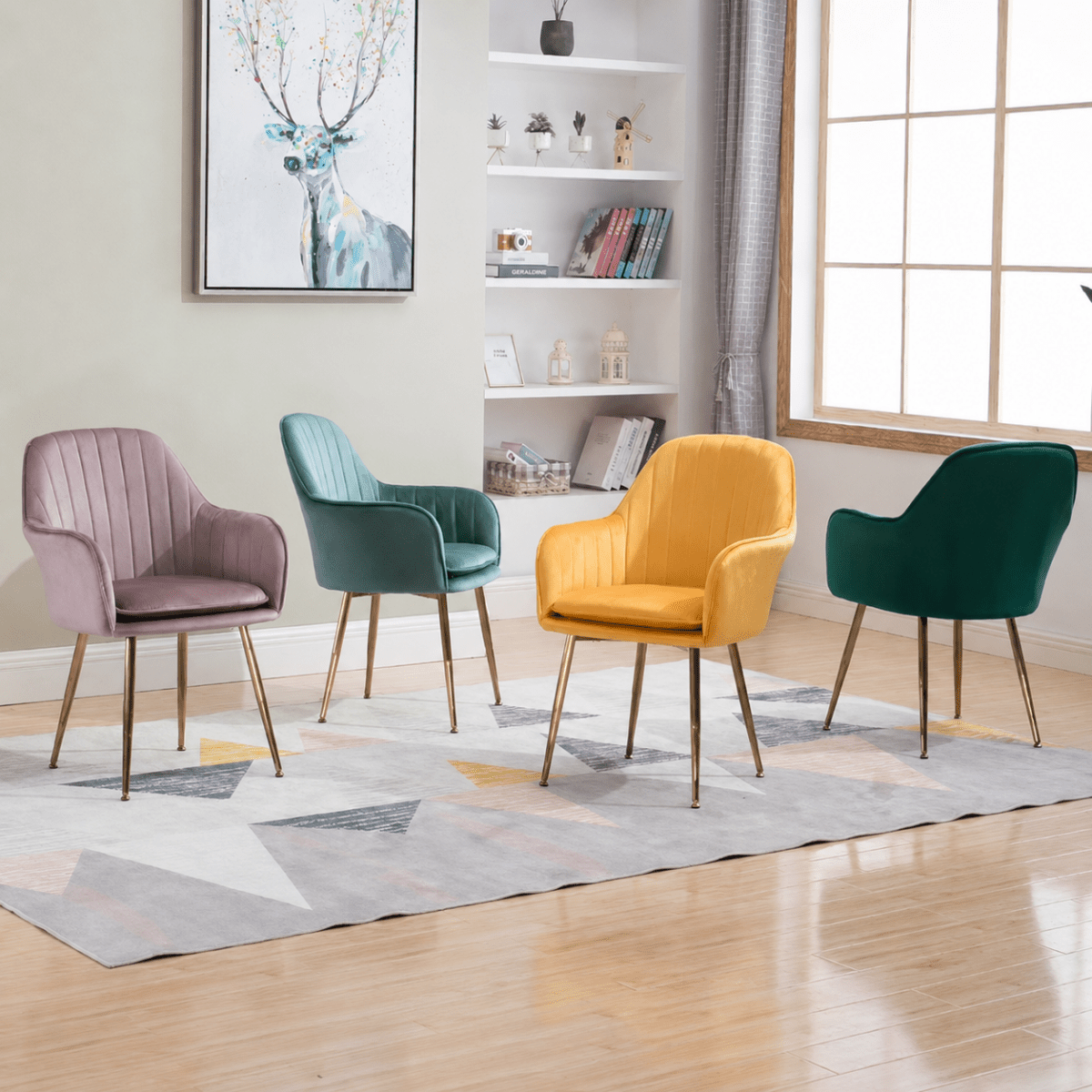 NOVA Velvet Upholstered Dining Chair - Exclusivia