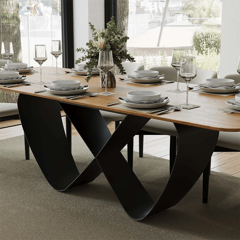 NovaLux Rectangular Sintered Stone Dining Table - Exclusivia