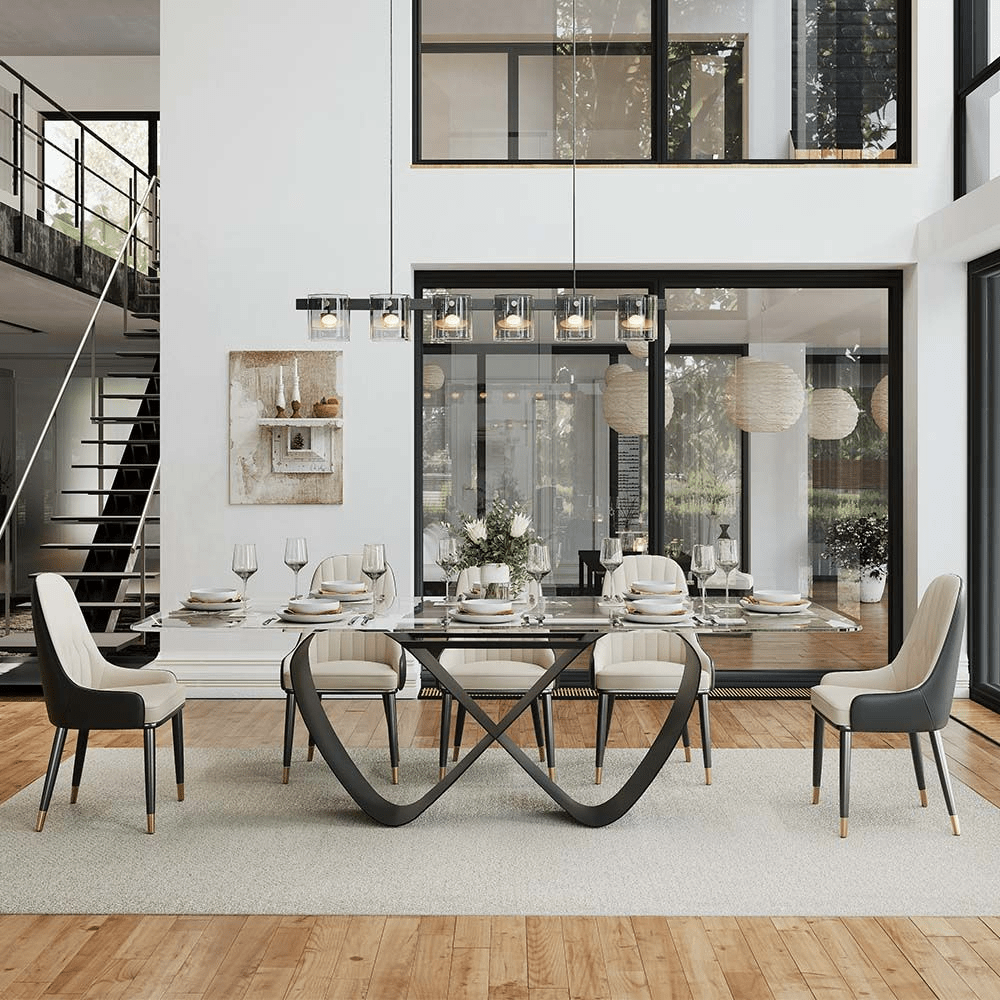 NovaLux Rectangular Sintered Stone Dining Table - Exclusivia