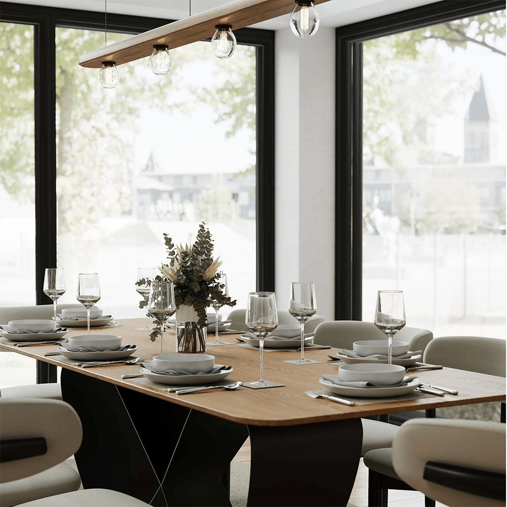 NovaLux Rectangular Sintered Stone Dining Table - Exclusivia