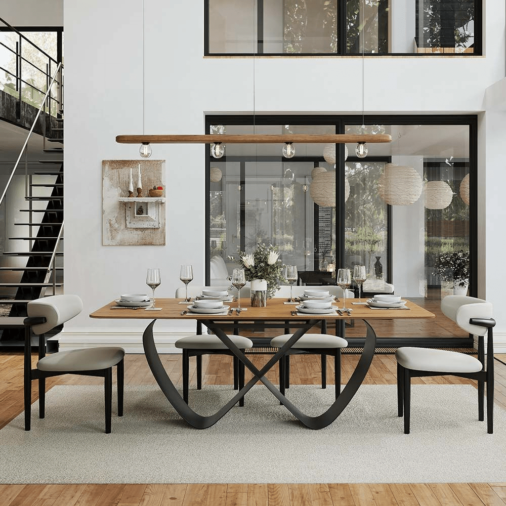 NovaLux Rectangular Sintered Stone Dining Table - Exclusivia