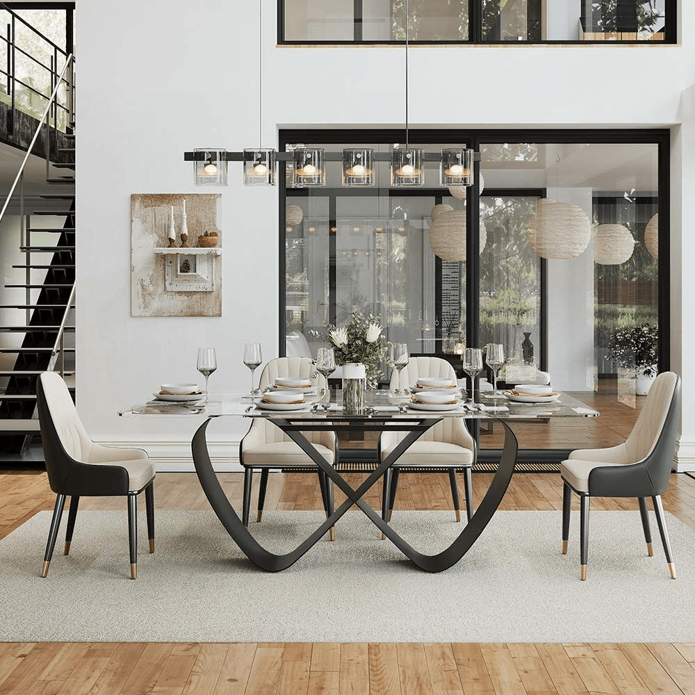 NovaLux Rectangular Sintered Stone Dining Table - Exclusivia