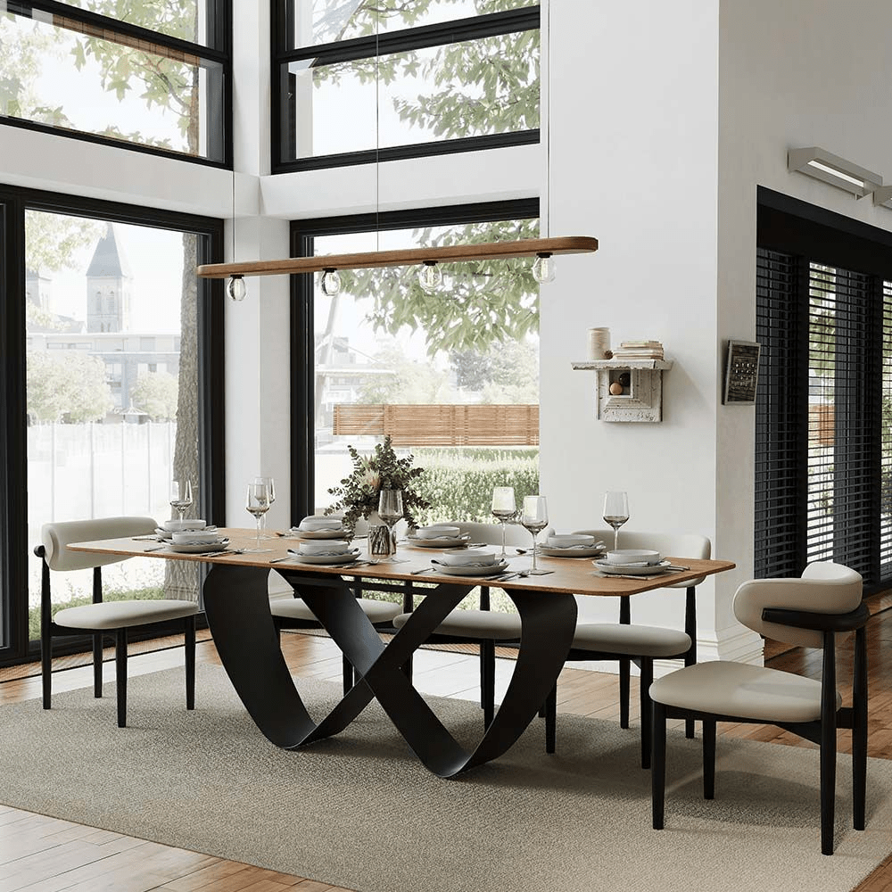 NovaLux Rectangular Sintered Stone Dining Table - Exclusivia