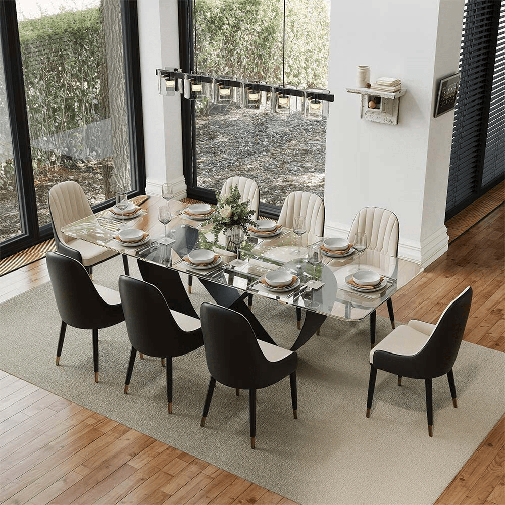 NovaLux Rectangular Sintered Stone Dining Table - Exclusivia