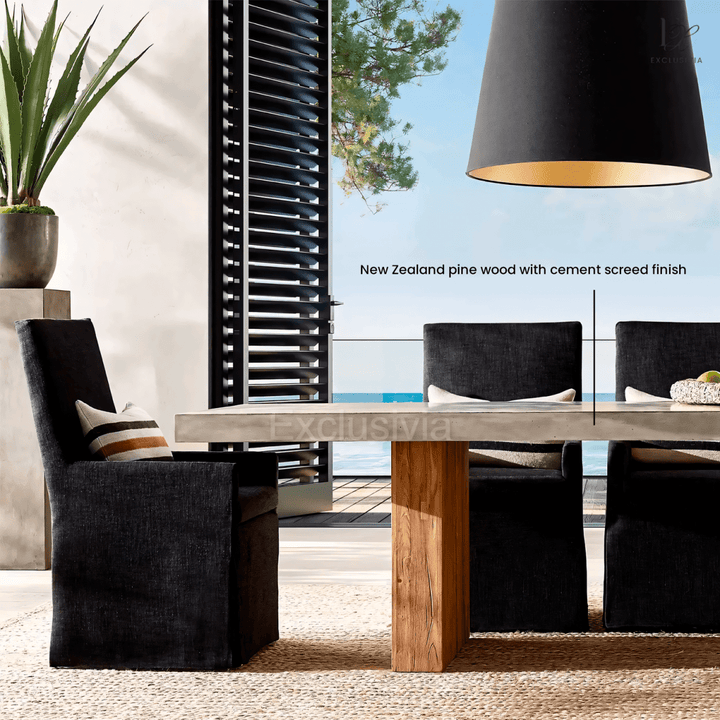 NOVARIA Dining Table Industrial Concrete - Exclusivia