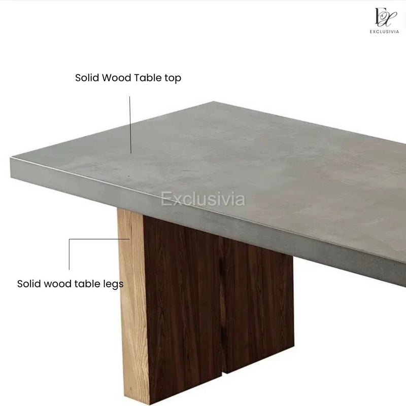 NOVARIA Dining Table Industrial Concrete - Exclusivia