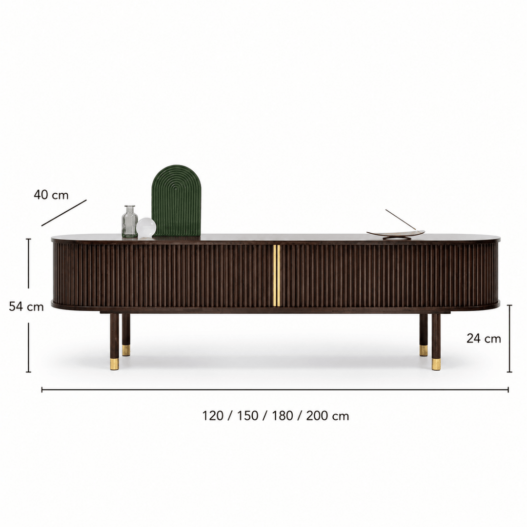 Nuvane Modern Solid Wood TV Console - Exclusivia
