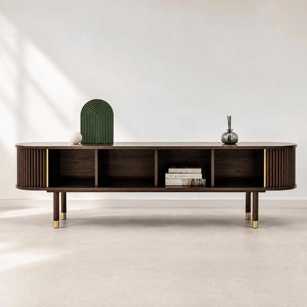 Nuvane Modern Solid Wood TV Console - Exclusivia