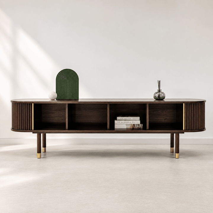Nuvane Modern Solid Wood TV Console - Exclusivia
