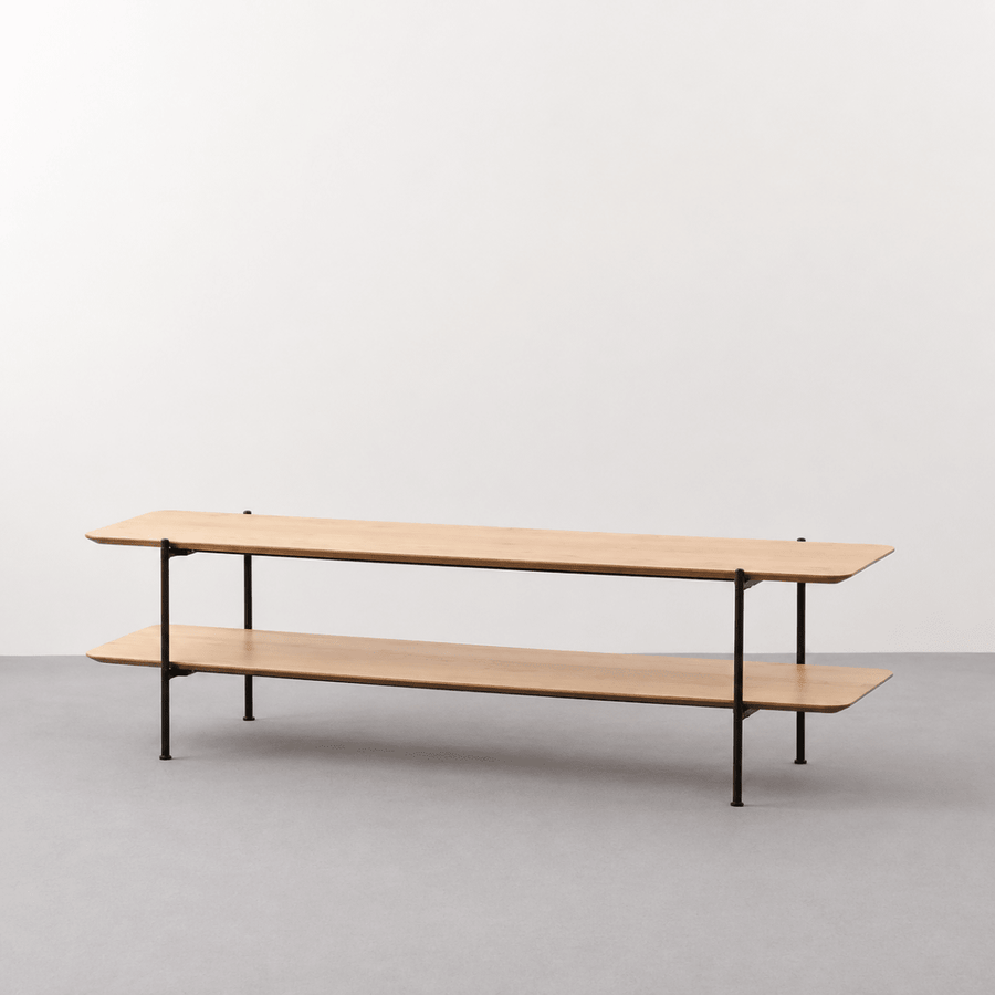 Nuve Industrial Wood TV Console - Exclusivia