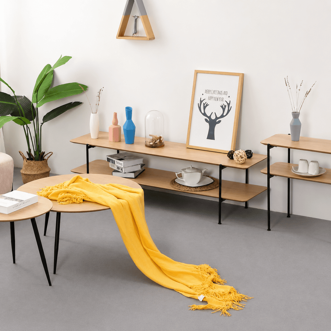 Nuve Industrial Wood TV Console - Exclusivia
