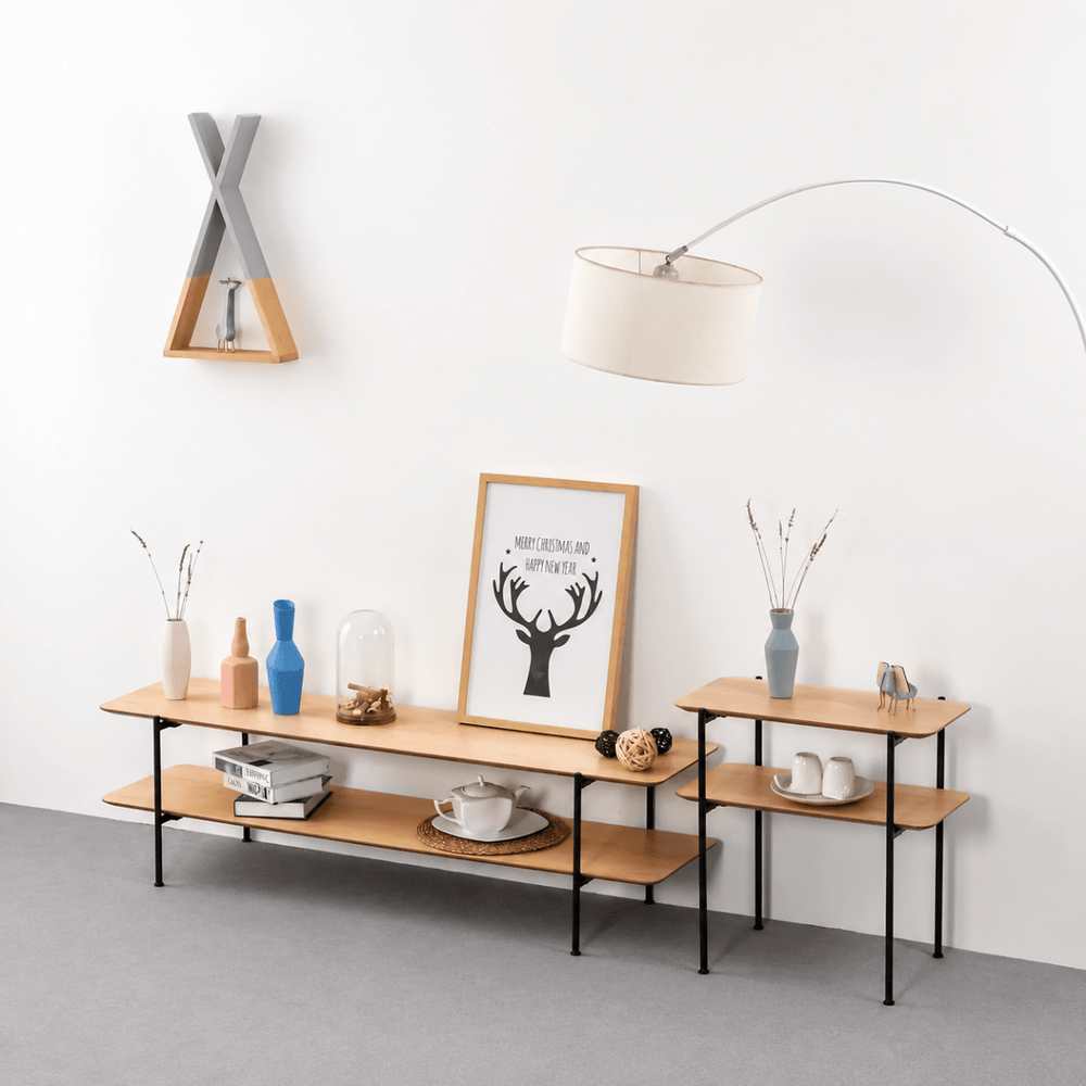 Nuve Industrial Wood TV Console - Exclusivia