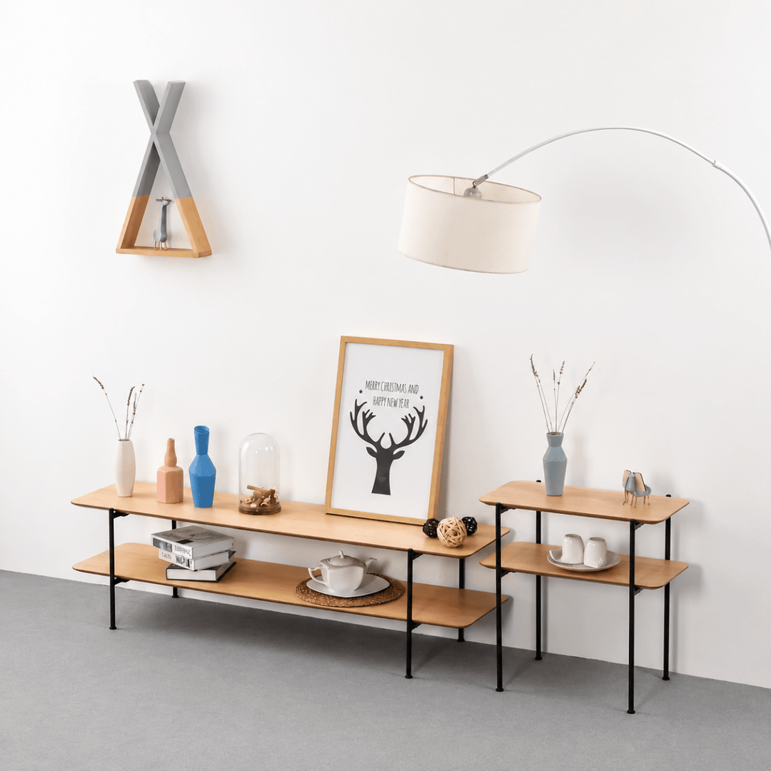 Nuve Industrial Wood TV Console - Exclusivia