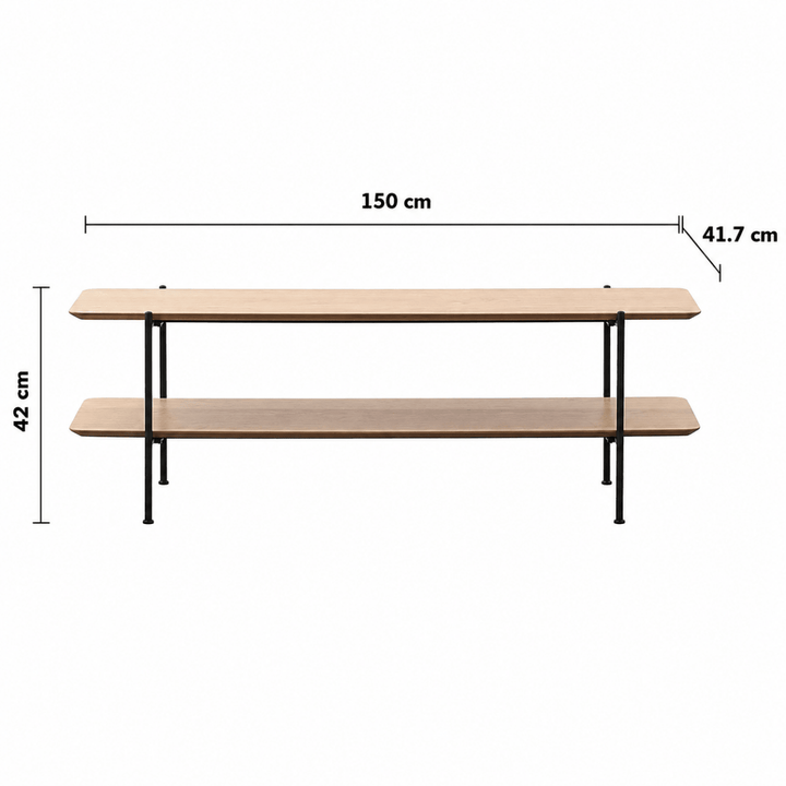 Nuve Industrial Wood TV Console - Exclusivia