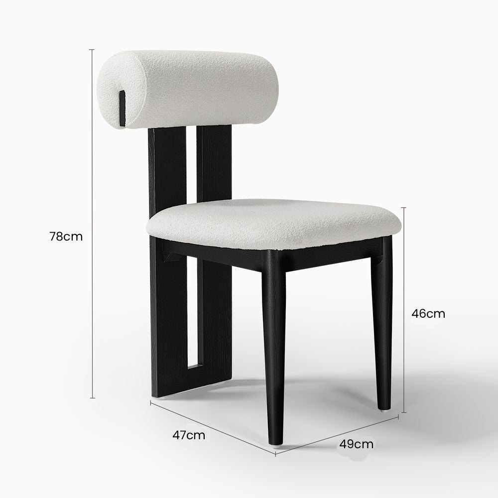 Nuvra Bouclé Dining Chairs (Set of 2) - Exclusivia