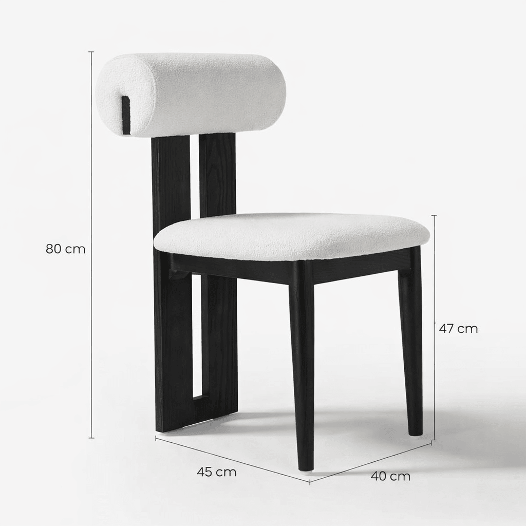 Nuvra Bouclé Dining Chairs (Set of 2) - Exclusivia
