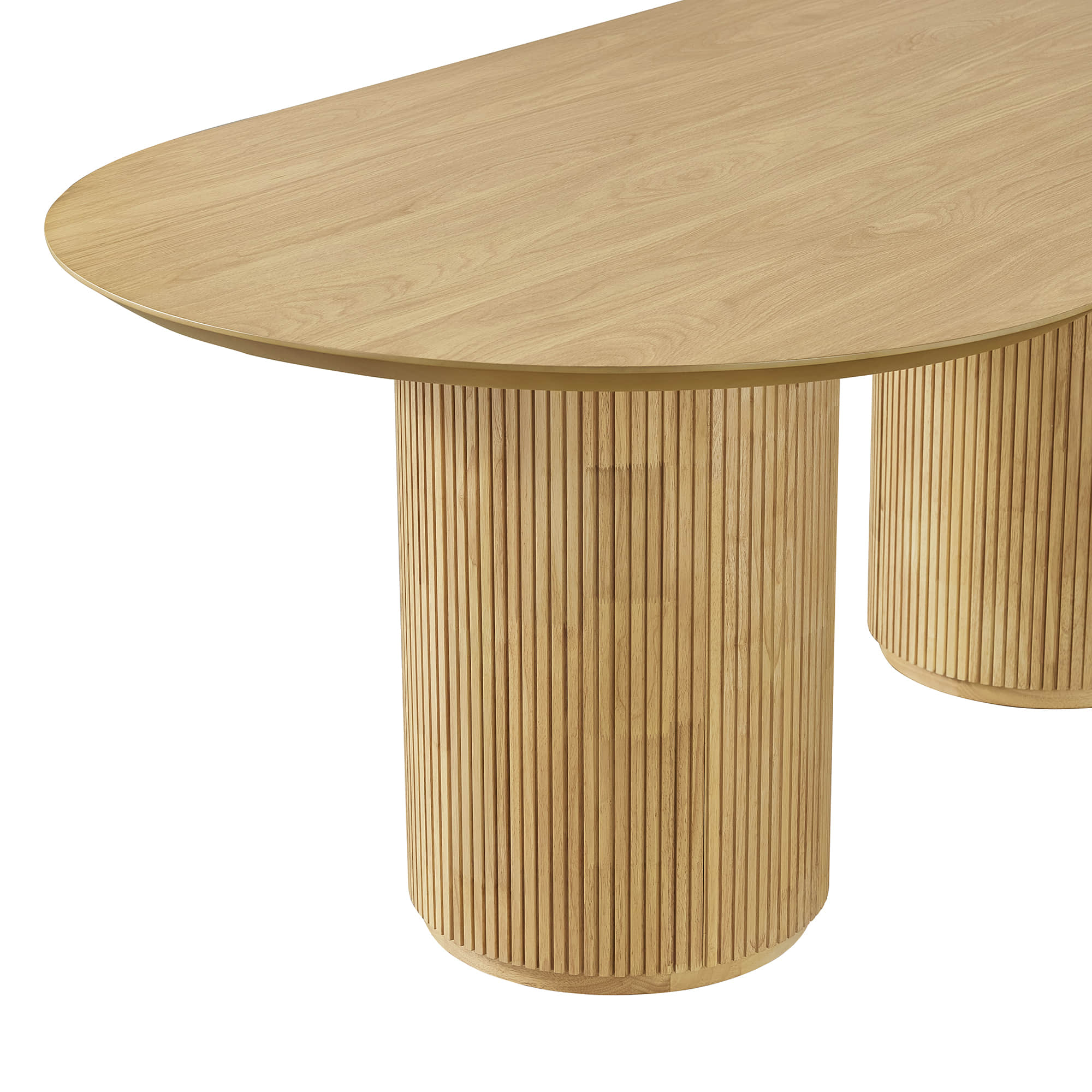 Corvina Oval Fluted Dining Table