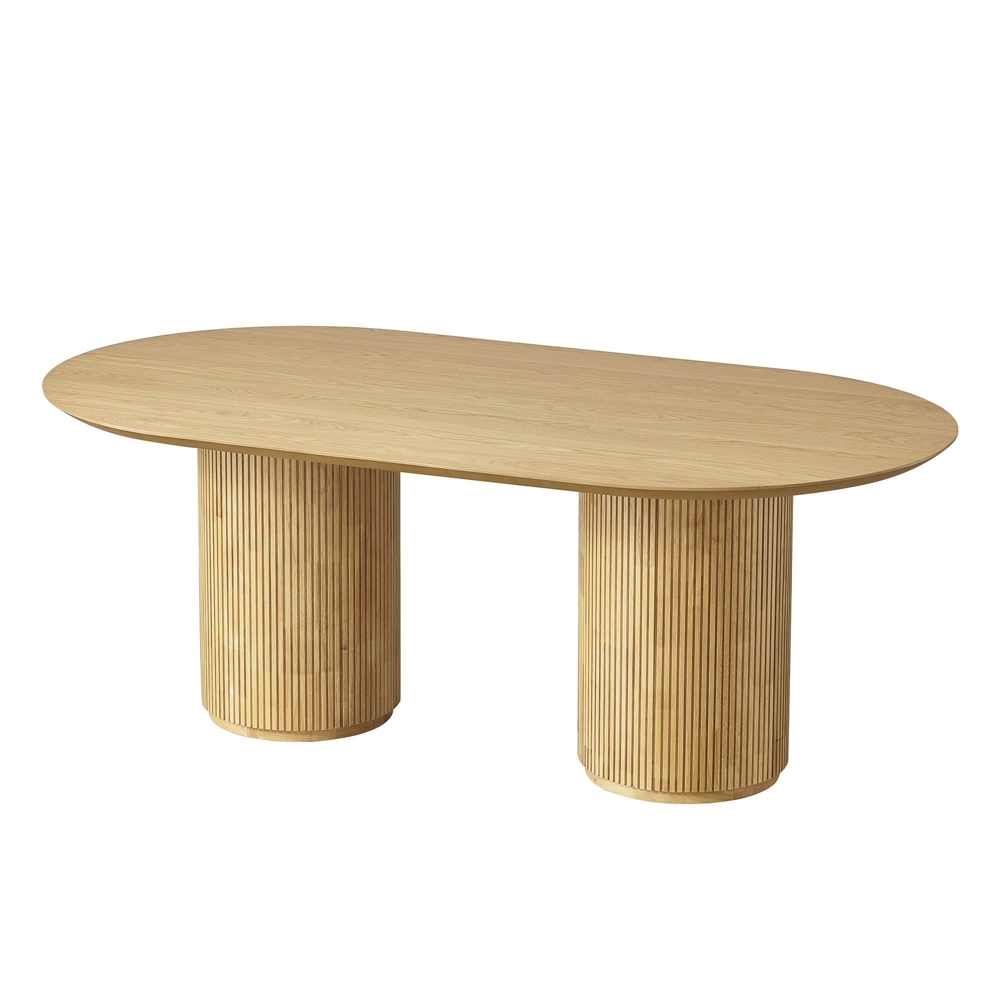 Corvina Oval Fluted Dining Table