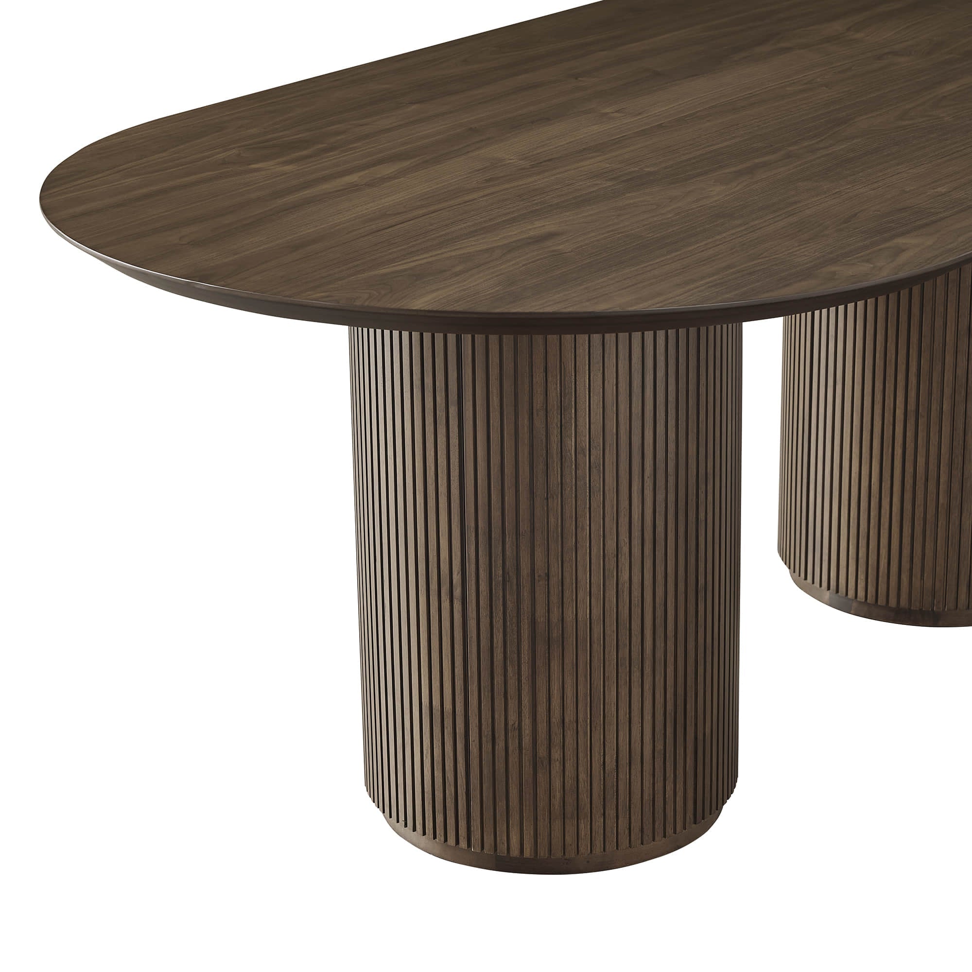 Corvina Oval Fluted Dining Table