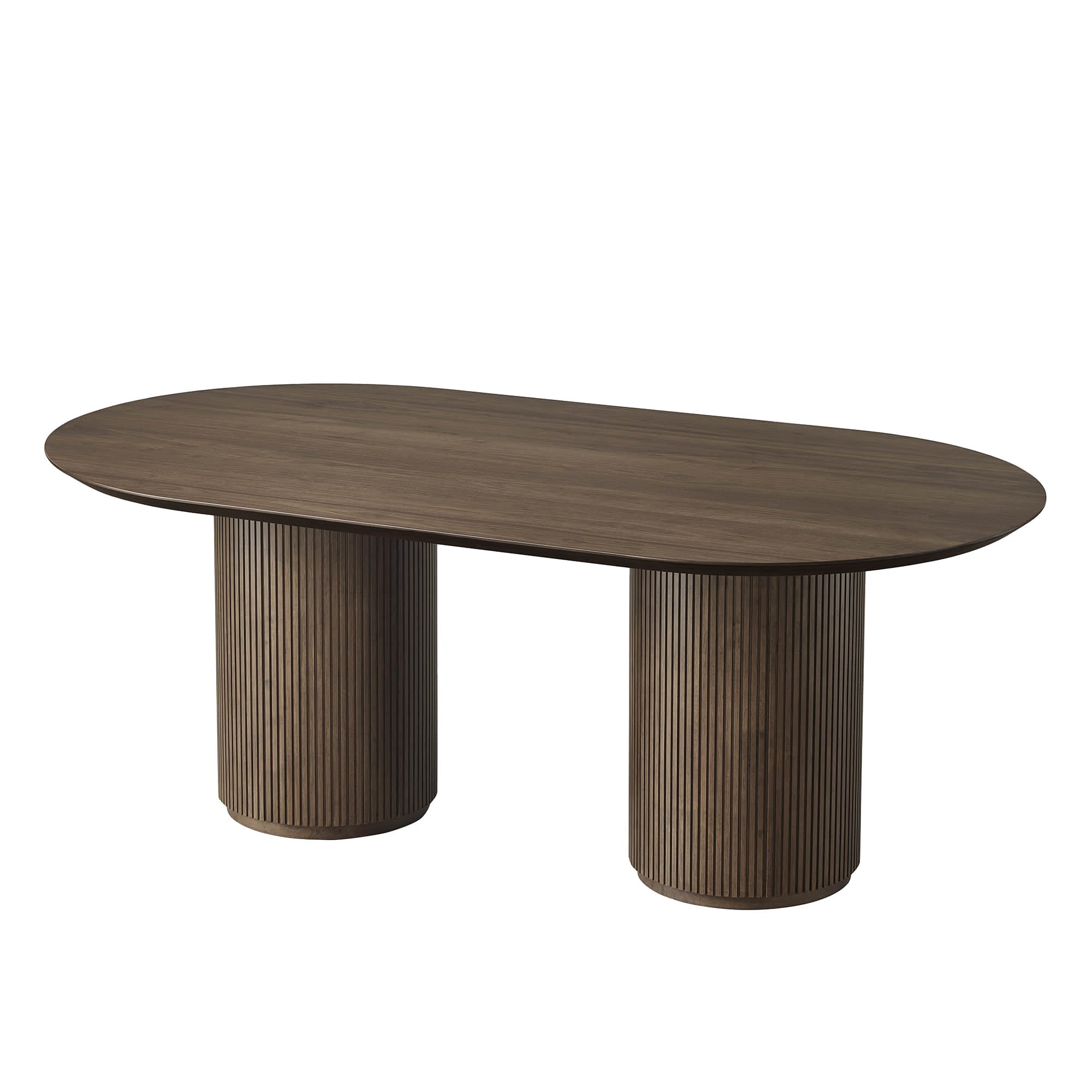 Corvina Oval Fluted Dining Table