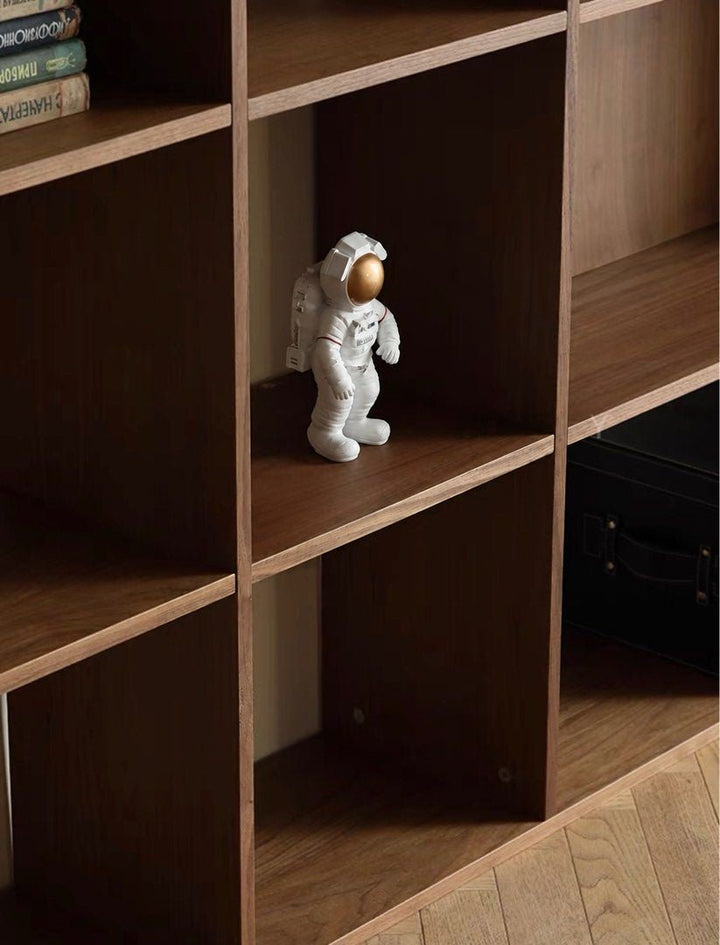 OAKEN Rustic Walnut Wood Bookshelf - Exclusivia