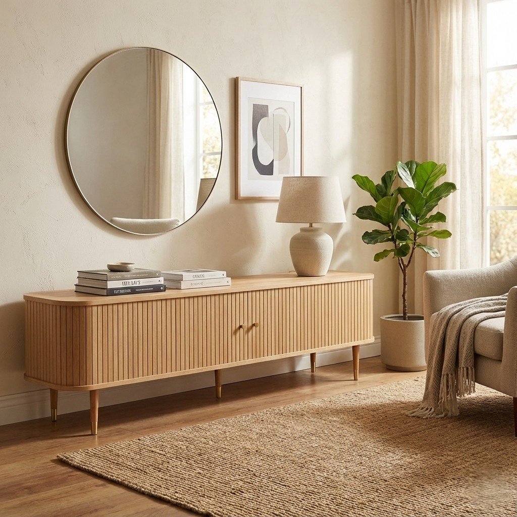 Oakmere Solid Wood TV Console - Exclusivia