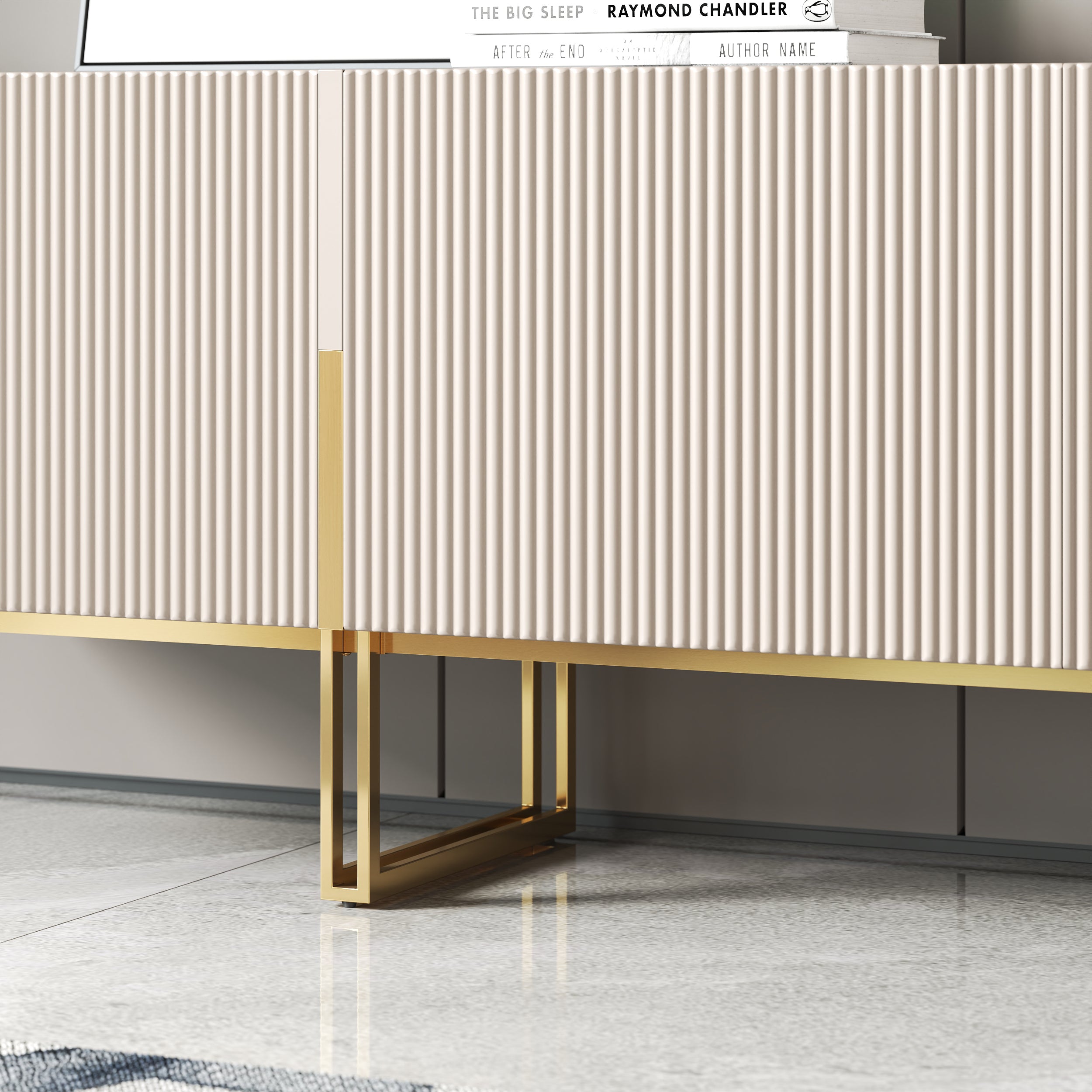 Auro Sintered Stone Fluted TV Console