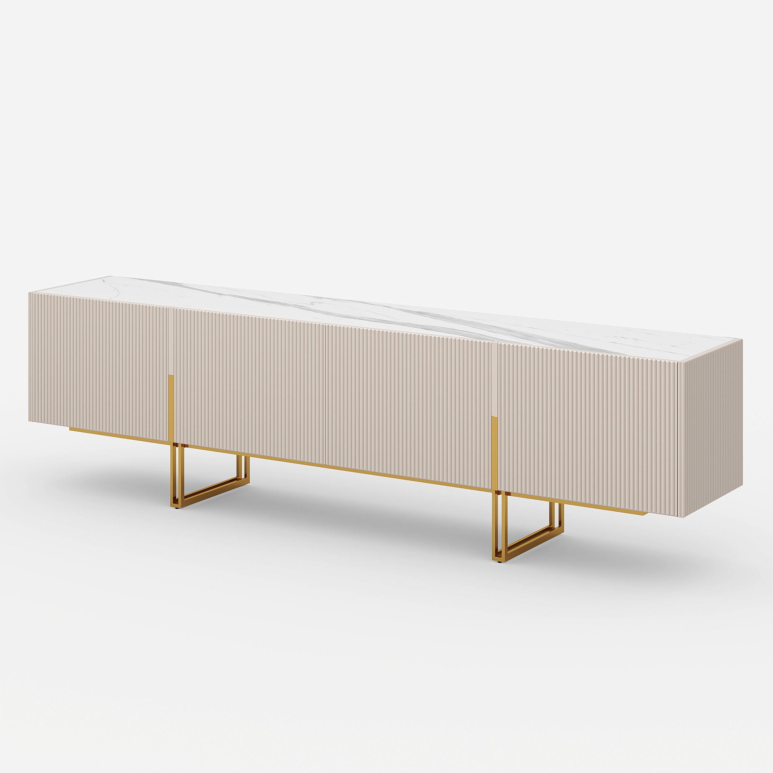 Auro Sintered Stone Fluted TV Console