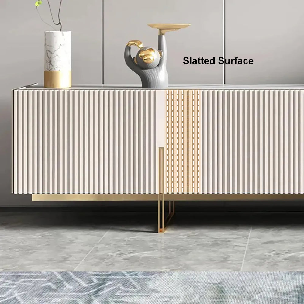 Auro Sintered Stone Fluted TV Console