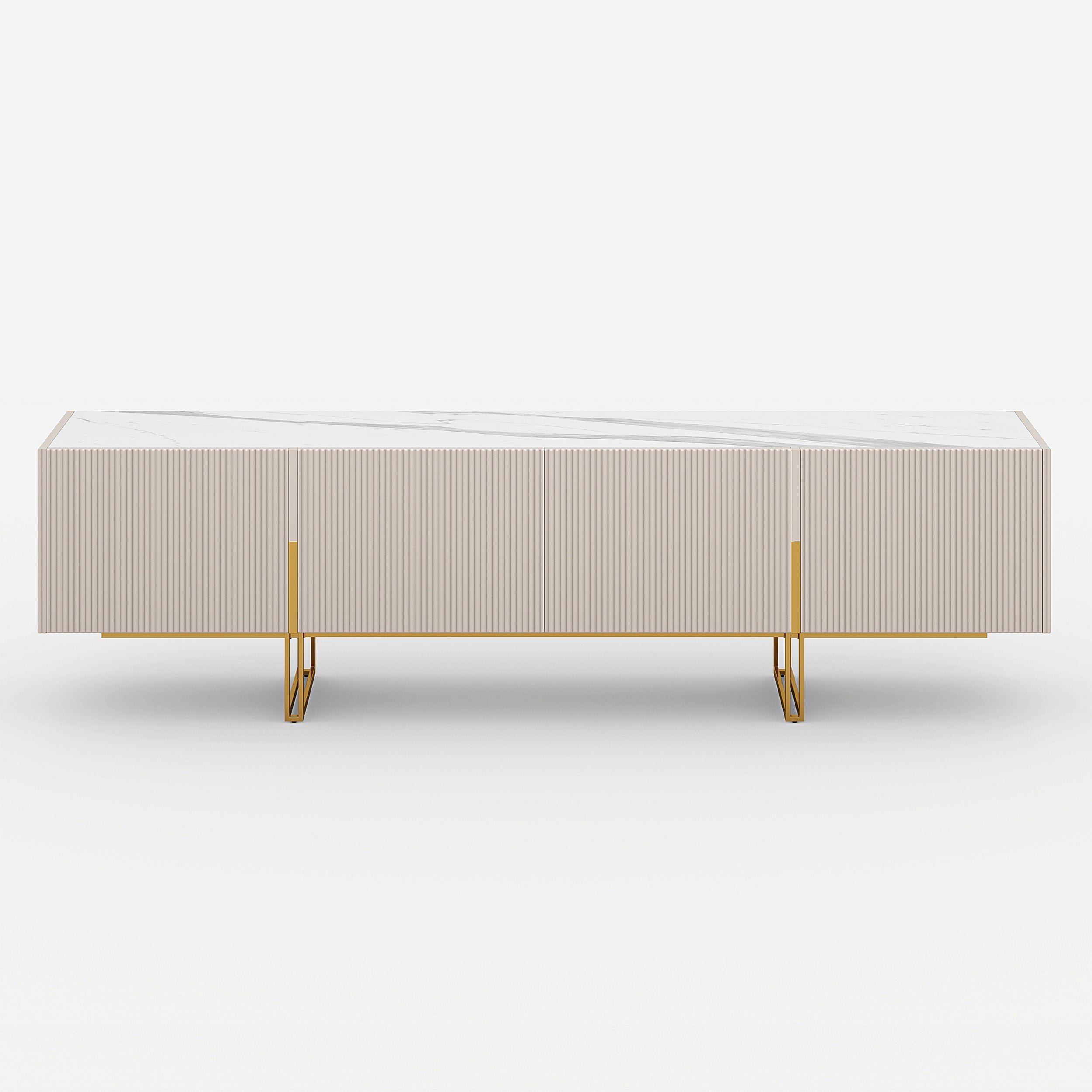 Auro Sintered Stone Fluted TV Console