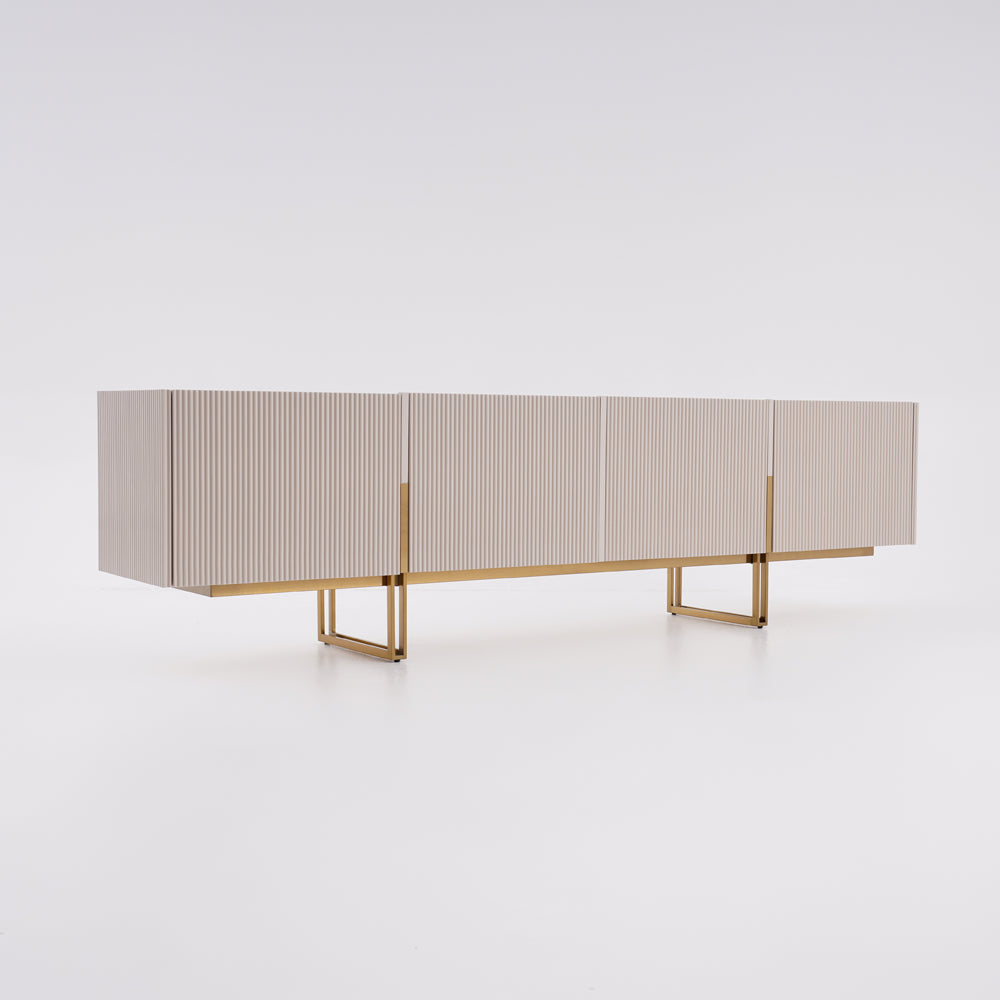 Auro Sintered Stone Fluted TV Console