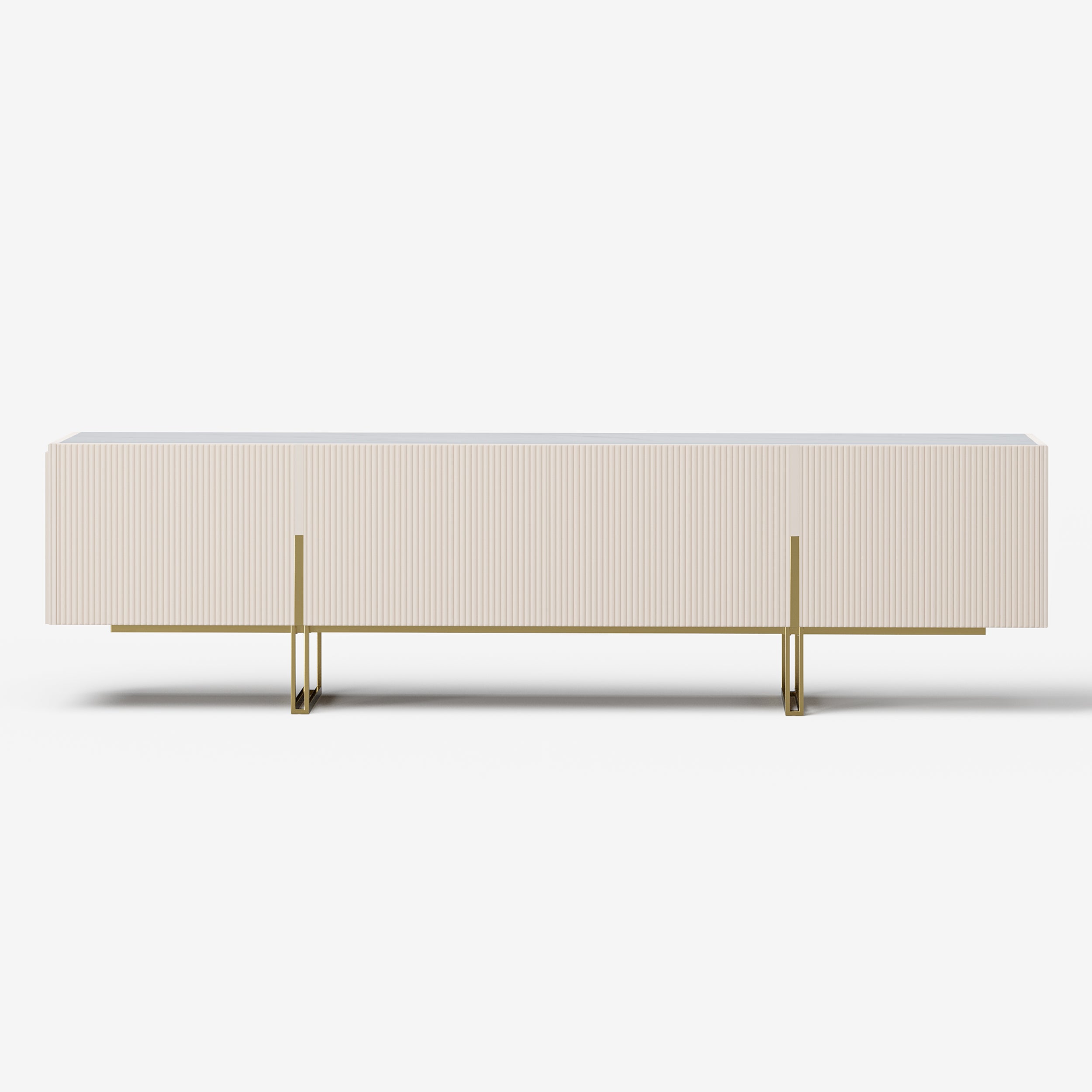 Auro Sintered Stone Fluted TV Console