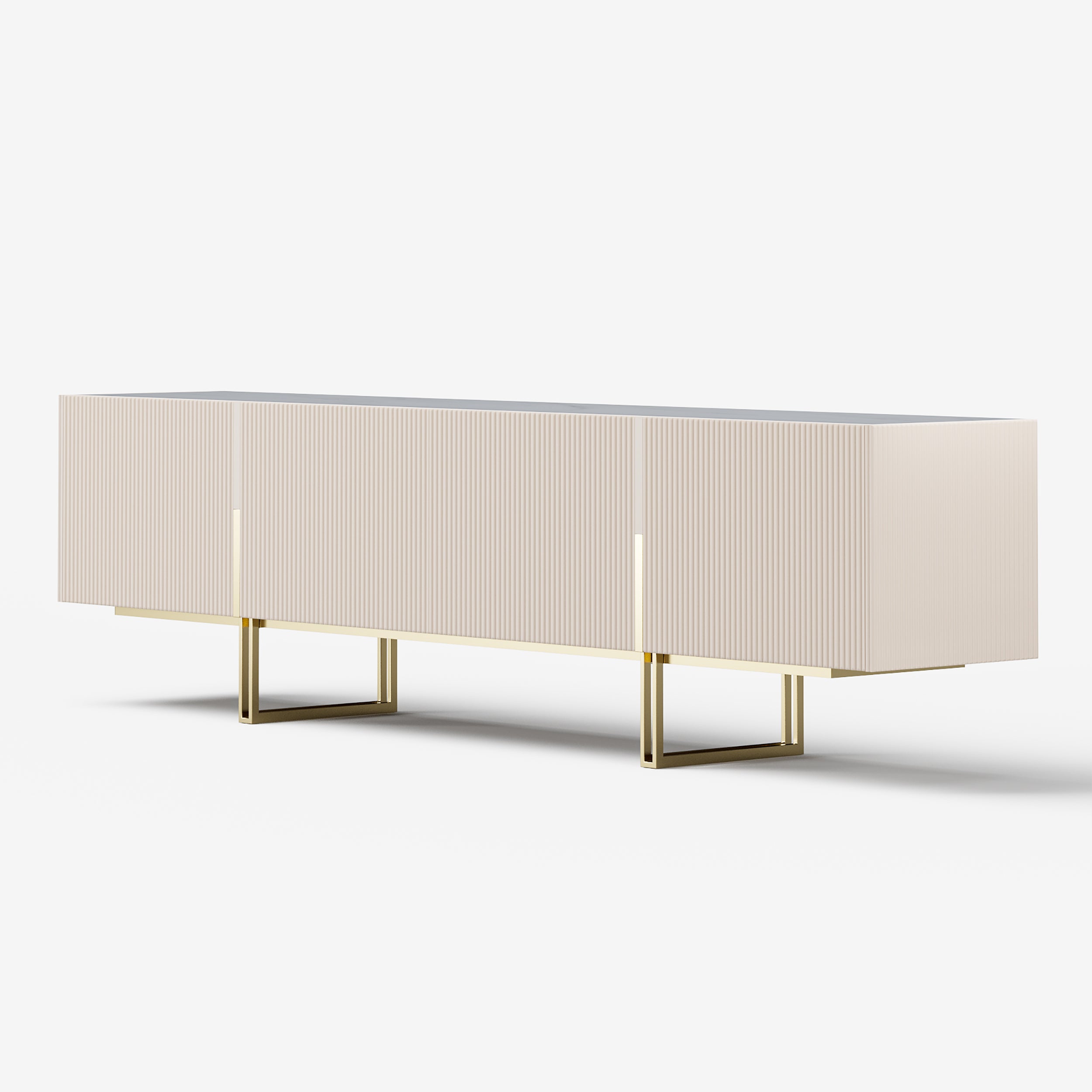 Auro Sintered Stone Fluted TV Console
